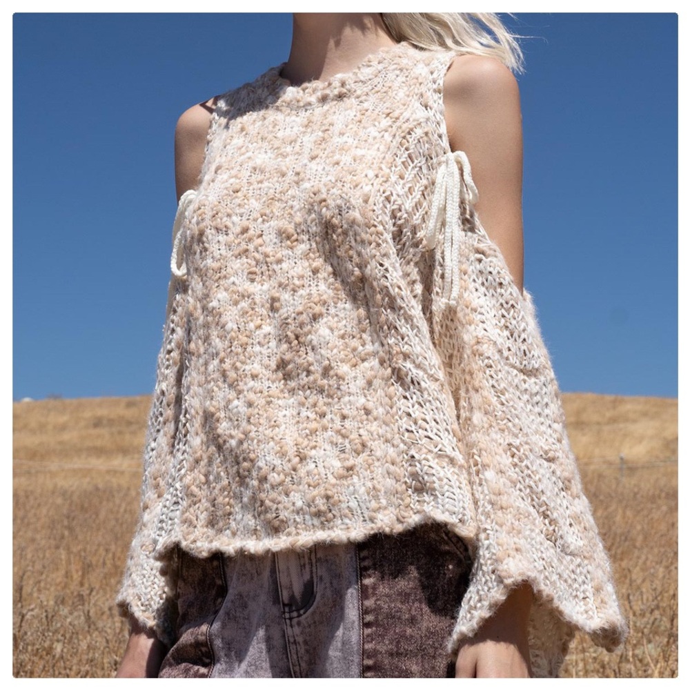 Wanderlust Cold Shoulder Sweater - Picture 2 of 11